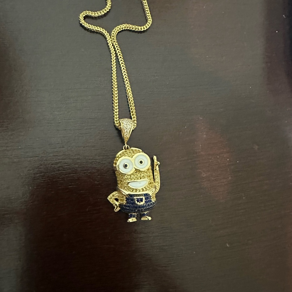 Gold Minion Pendant Necklace